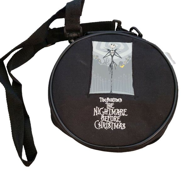 DISNEY NIGHTMARE BEFORE CHRISTMAS JACK SKELLINGTON EMBROIDERED PIN TRADING BAG - Picture 3 of 6